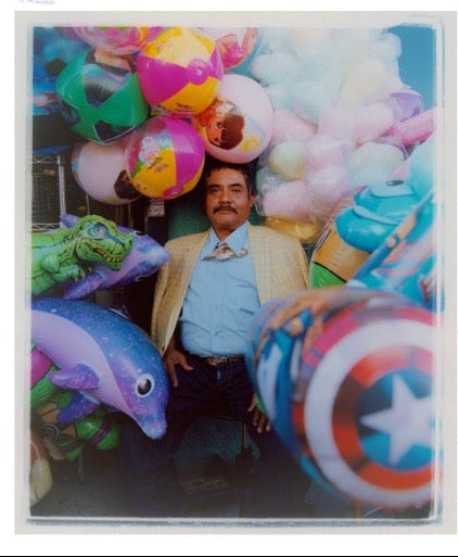 manos benditas cotton candy vendor portrait